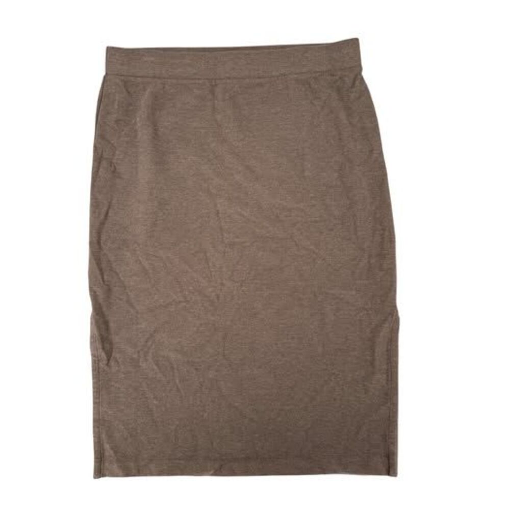 J Jill Pure Jill Top Skirt Set Large Mocha Brown Textured Knit Maxi Minimalist - Picture 7 of 10